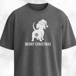 Doxie Merry Christmas Snowflake Butt T Shirt Gift For Dog Lover