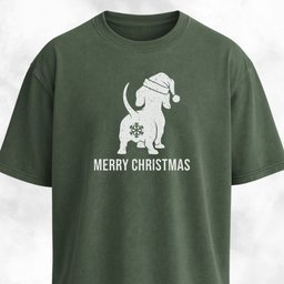Doxie Merry Christmas Snowflake Butt T Shirt Gift For Dog Lover