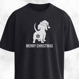 Doxie Merry Christmas Snowflake Butt T Shirt Gift For Dog Lover