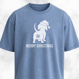 Doxie Merry Christmas Snowflake Butt T Shirt Gift For Dog Lover