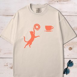 Donut Slam Dunk Cat T Shirt Gift For Cat Lover