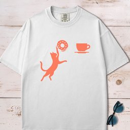 Donut Slam Dunk Cat T Shirt Gift For Cat Lover
