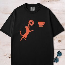Donut Slam Dunk Cat T Shirt Gift For Cat Lover