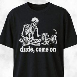Dude Come On Dashshund With Skeleton T Shirt Gift For Dog Lover