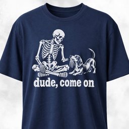 Dude Come On Dashshund With Skeleton T Shirt Gift For Dog Lover