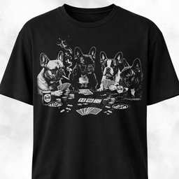 Frenchies Playing Poker Revisited T Shirt Gift For Dog Lover