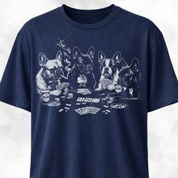Frenchies Playing Poker Revisited T Shirt Gift For Dog Lover