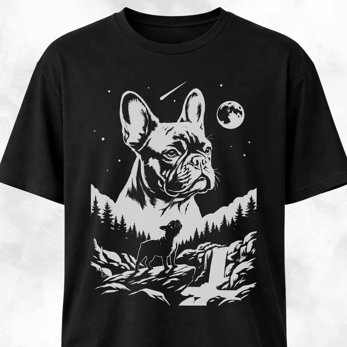 Frenchie Night Collage T Shirt Gift For Dog Lover