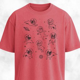 French Bulldogs In Outer Space T Shirt Gift For Dog Lover