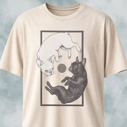 Frenchie Duo T Shirt Gift For Dog Lover