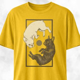 Frenchie Duo T Shirt Gift For Dog Lover