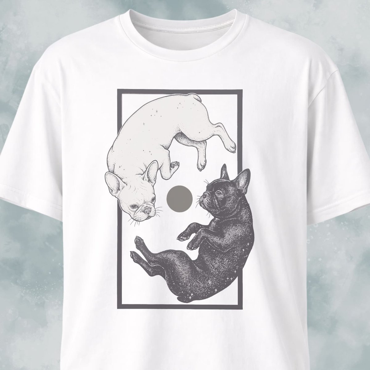 Frenchie Duo T Shirt Gift For Dog Lover
