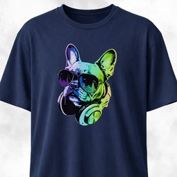 Frenchie DJ With Headphones T Shirt Gift For Dog Lover