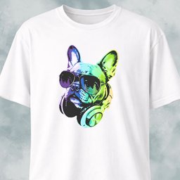 Frenchie DJ With Headphones T Shirt Gift For Dog Lover