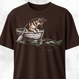German Shepherd In Wooden Boat T Shirt Gift For Dog Lover