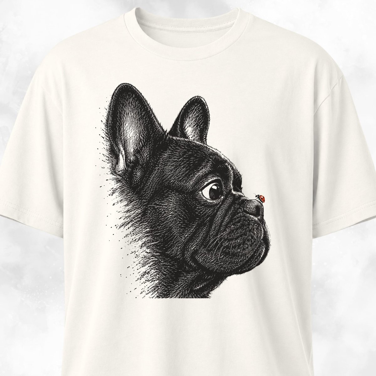 Frenchie With Ladybug T Shirt Gift For Dog Lover