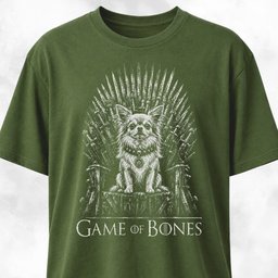 Game Of Bones Long Haired Chihuahua T Shirt Gift For Dog Lover