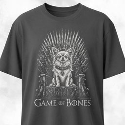 Game Of Bones Long Haired Chihuahua T Shirt Gift For Dog Lover