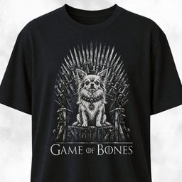 Game Of Bones Long Haired Chihuahua T Shirt Gift For Dog Lover