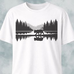Frenchie On A Lake T Shirt Gift For Dog Lover