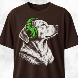 Dreamy Labrador With Headphones T Shirt Gift For Dog Lover