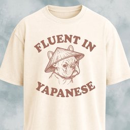 Fluent In Yapanese Frenchie T Shirt Gift For Dog Lover