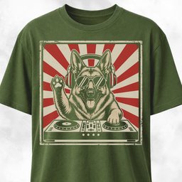 DJ German Shepherd T Shirt Gift For Dog Lover