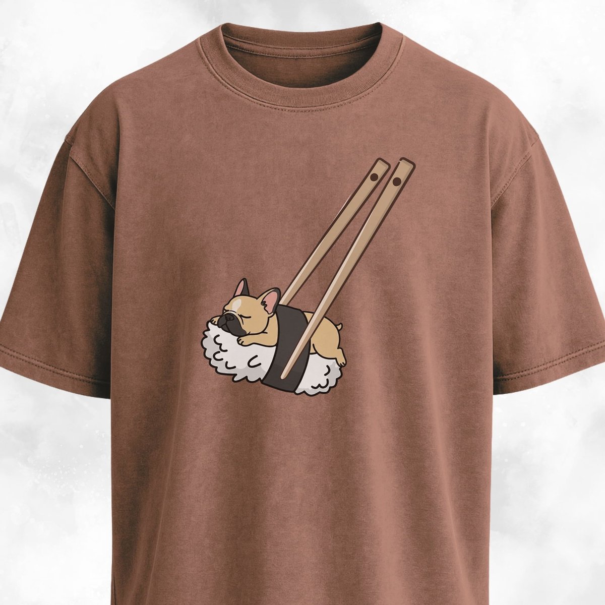 Frenchie Sushi With Chopsticks T Shirt Gift For Dog Lover