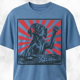 DJ Great Dane T Shirt Gift For Dog Lover