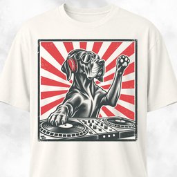 DJ Great Dane T Shirt Gift For Dog Lover