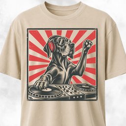 DJ Great Dane T Shirt Gift For Dog Lover