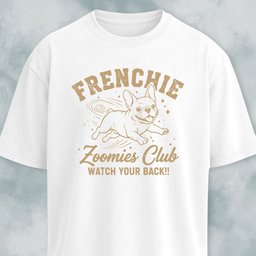 Frenchie Zoomies Club T Shirt Gift For Dog Lover