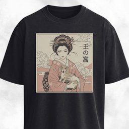 Geisha With A Doxie T Shirt Gift For Dog Lover