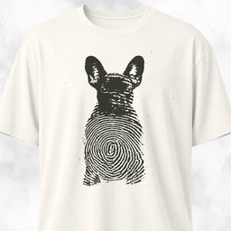 Frenchie Fingerprint T Shirt Gift For Dog Lover