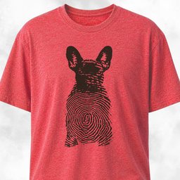 Frenchie Fingerprint T Shirt Gift For Dog Lover