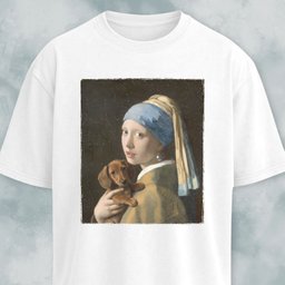 Girl With A Pearl Earring Dachshund Edition T Shirt Gift For Dog Lover