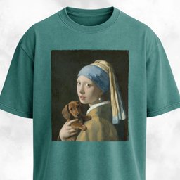 Girl With A Pearl Earring Dachshund Edition T Shirt Gift For Dog Lover