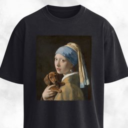 Girl With A Pearl Earring Dachshund Edition T Shirt Gift For Dog Lover