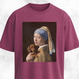 Girl With A Pearl Earring Dachshund Edition T Shirt Gift For Dog Lover
