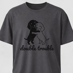 Double Trouble Dachshunds T Shirt Gift For Dog Lover