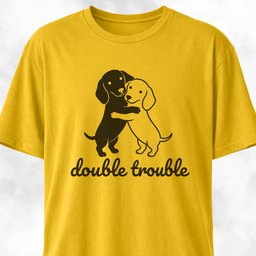 Double Trouble Dachshunds T Shirt Gift For Dog Lover