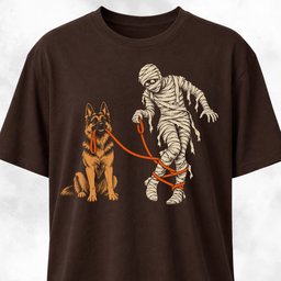 German Shepherd With Mummy T Shirt Gift For Dog Lover