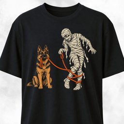German Shepherd With Mummy T Shirt Gift For Dog Lover
