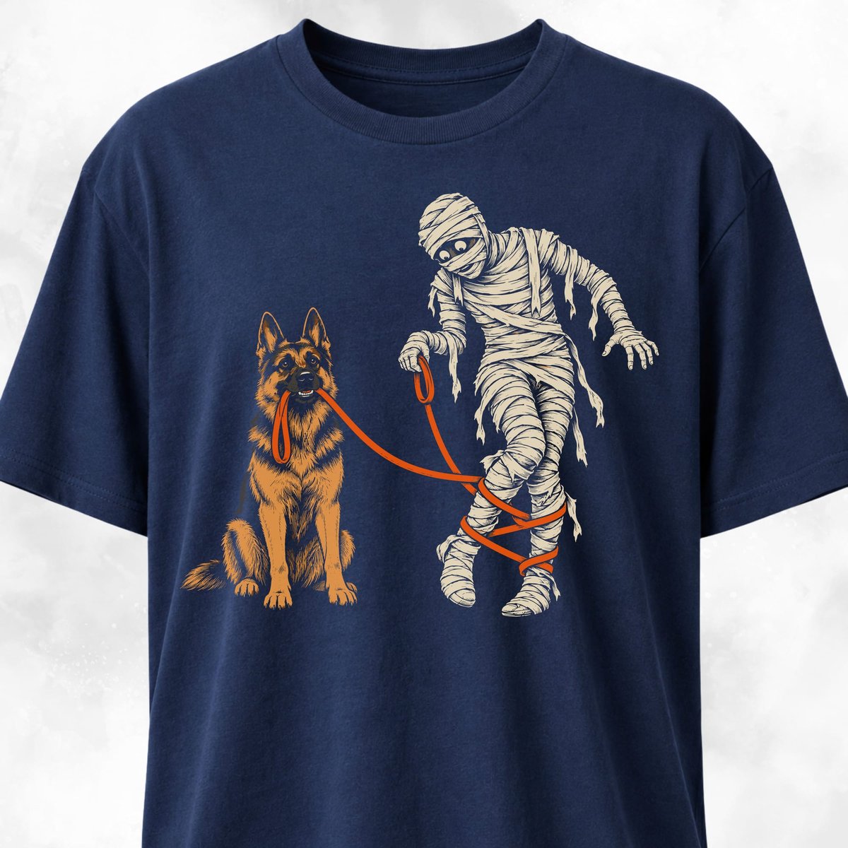 German Shepherd With Mummy T Shirt Gift For Dog Lover