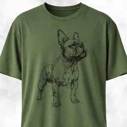 Frenchie Scribble T Shirt Gift For Dog Lover