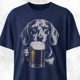 Doxie Sipping Beer T Shirt Gift For Dog Lover