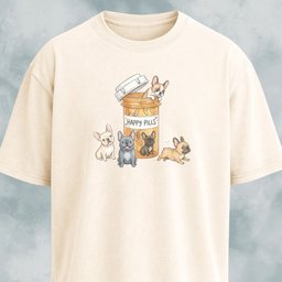 Frenchies Happy Pills T Shirt Gift For Dog Lover