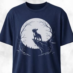French Bulldog Howling At The Moon T Shirt Gift For Dog Lover