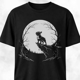 French Bulldog Howling At The Moon T Shirt Gift For Dog Lover