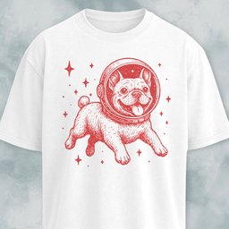 French Bulldog Astronaut T Shirt Gift For Dog Lover